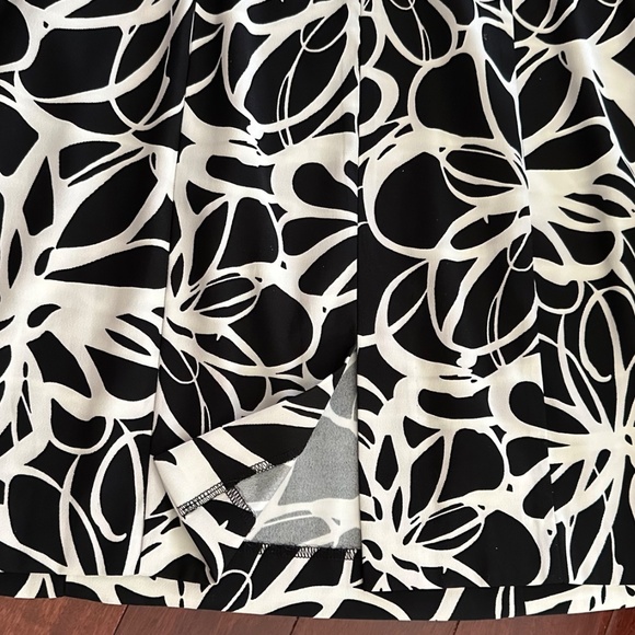 Jessica Howard Women's Black White Pattern Midi Sleeveless Dress Size 10P NWOT - Picture 11 of 14